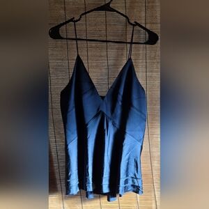 Pre-owned Blue Size 6 Spaghetti Strap Manning Cartell Blouse